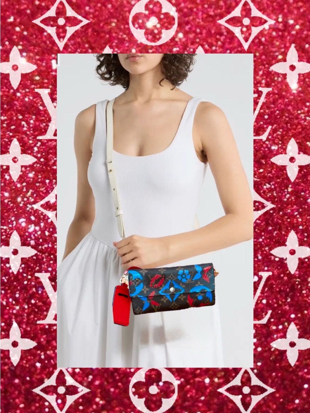 Louis Vuitton reinvented monogram Sarah wallet vintage Crossbody